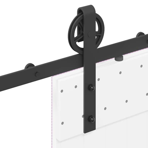 vidaXL Skjutdörrsinstallationssystem 183 cm stål svart