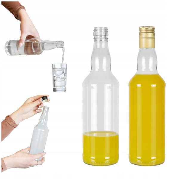 MONOPOL 500ml flaska + kork glasflaskor 0,5l för vodka