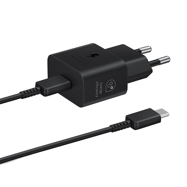 Samsung EP-T2510XB 25W hurtigoplader + USB-C/USB-C kabel sort/sort