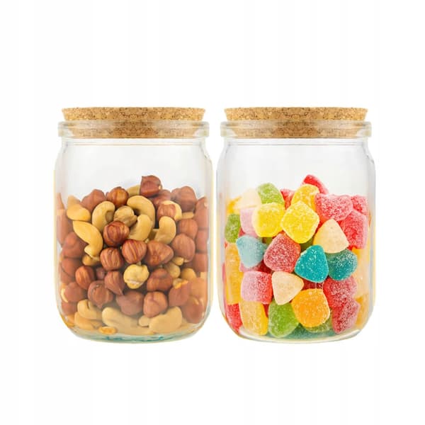 Glasburk med kork 500ml MATBEHÅLLARE