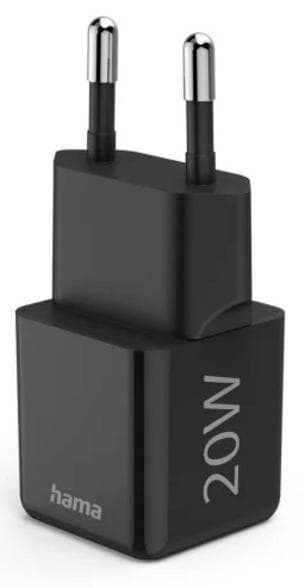 HAMA Super Mini Power Delivery Quickcharge USB-C 20W Sort Vægoplader