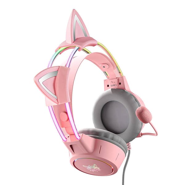 ONIKUMA X15Pro Gaminghörlurar Rosa/Kattöron