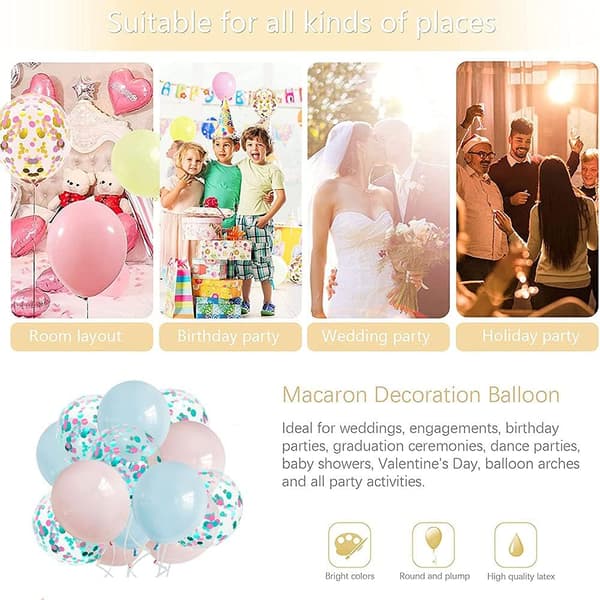 PASTELBALLONSÆT TIL BABYSHOWER BRYLLUPSDEKORATIONER