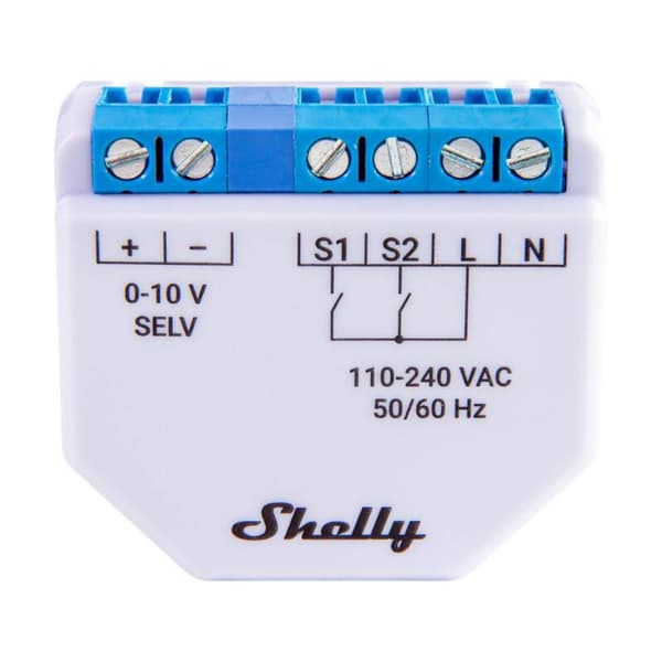 Shelly Plus 0-10V WiFi/Bluetooth lysdæmper