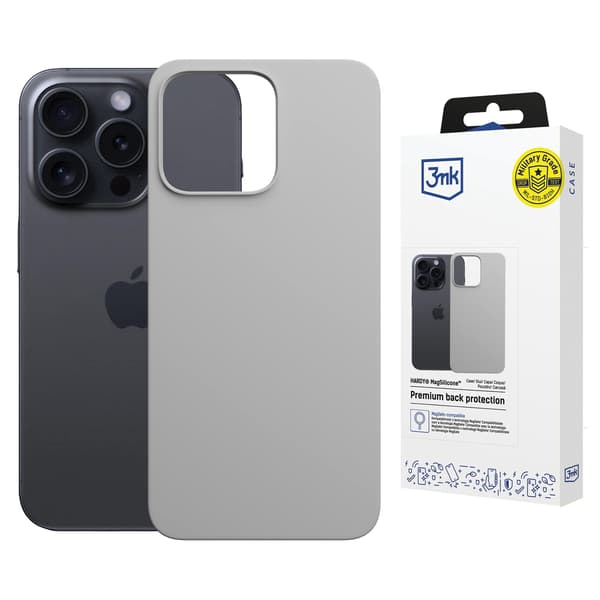 Apple iPhone 16 Pro Max - 3mk Hardy MagSilicone Naturlig Titanium