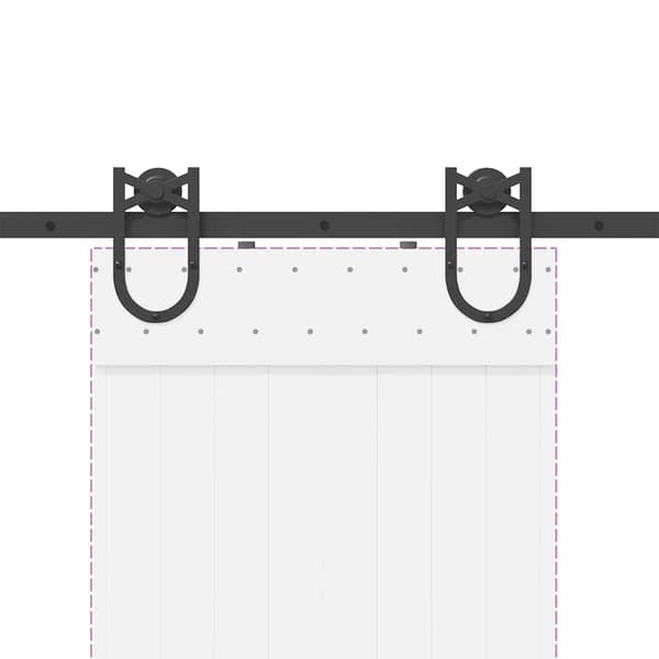 vidaXL Skjutdörrsinstallationssystem 183 cm stål svart