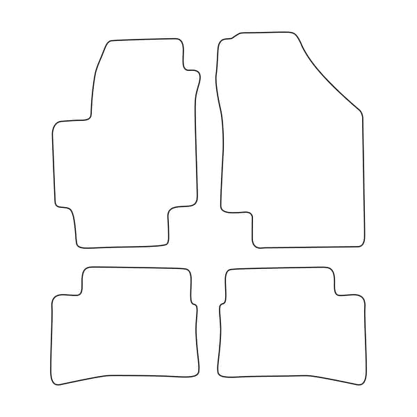 [BLM]HY009 Sort - Velourmåttesæt til Hyundai Accent III 2006-2012 - sort kant