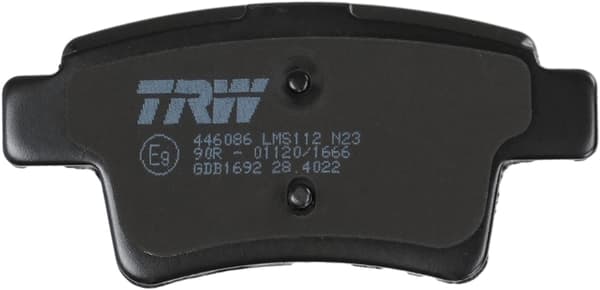 BAKRE BROMSBELÄGG GDB1692 TRW
