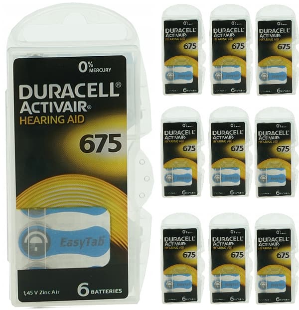 DURACELL DA675 ACTIVAIR høreapparatbatterier 60 stk.