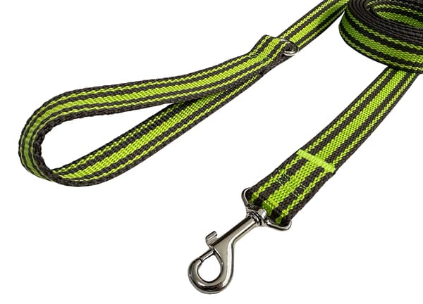 Klassisk hundesnor til gåture, solid, komfortabel, grafitgrøn, S - 110cm