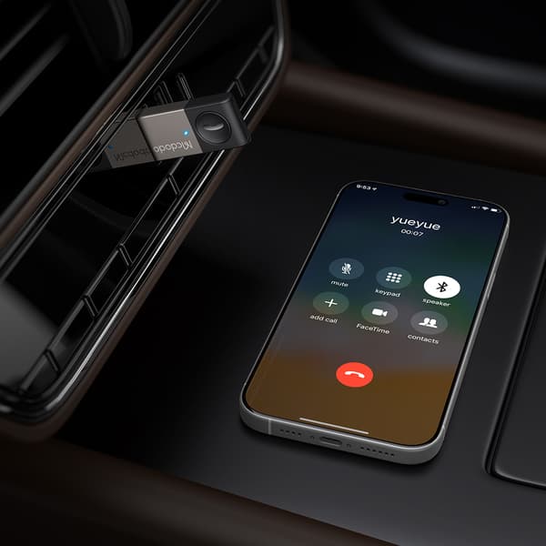 MCDODO Bluetooth-lähetinsovitin USB-vastaanottimelle Android Auto CarPlay -sovelluksella