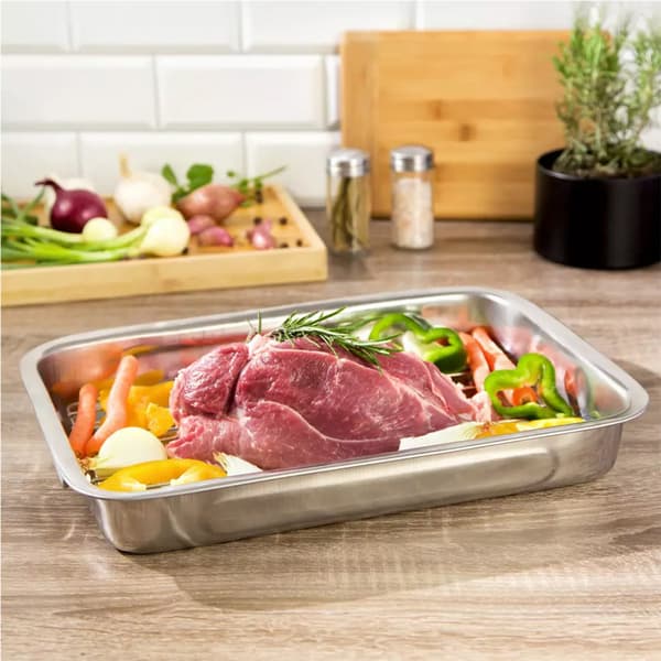 STÅLBAGEPANDE MED RISTE 35 cm KH-1377