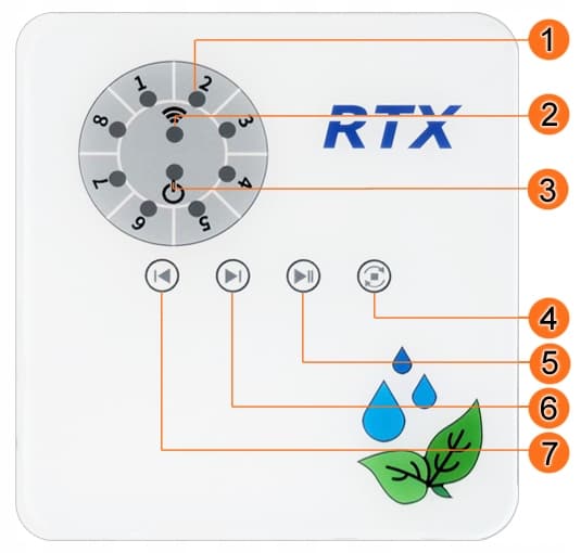 RTX TUYA WiFi 8-ZONER Trädgårdsbevattningskontroll TIMER & VÄDER