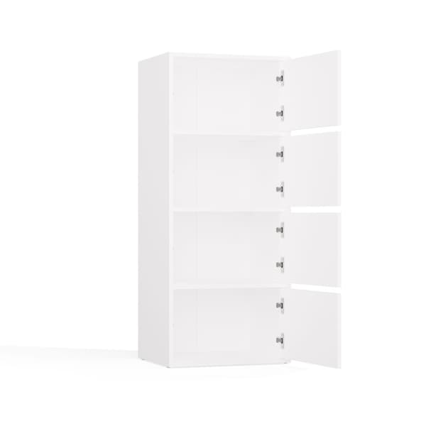 ALMA WHITE Kommode med 4 låger og 4 hylder