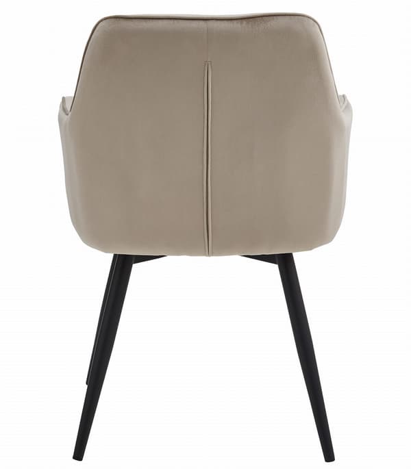 JORK360 stol - mörkbeige sammet / svarta ben x 2