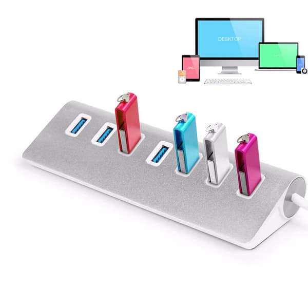 7-port USB 3.0 aluminium 1x7 hub