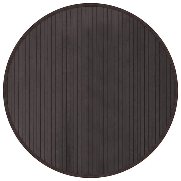 vidaXL Rund matta mörkbrun 80 cm bambu