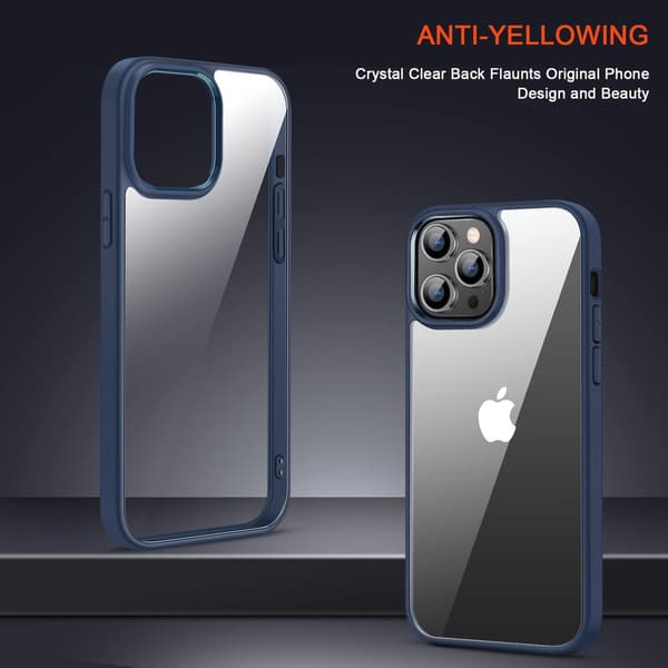 SILIKONE ETUI BLÅ GLAS 9H TIL APPLE IPHONE 14 PRO A2890 A2650