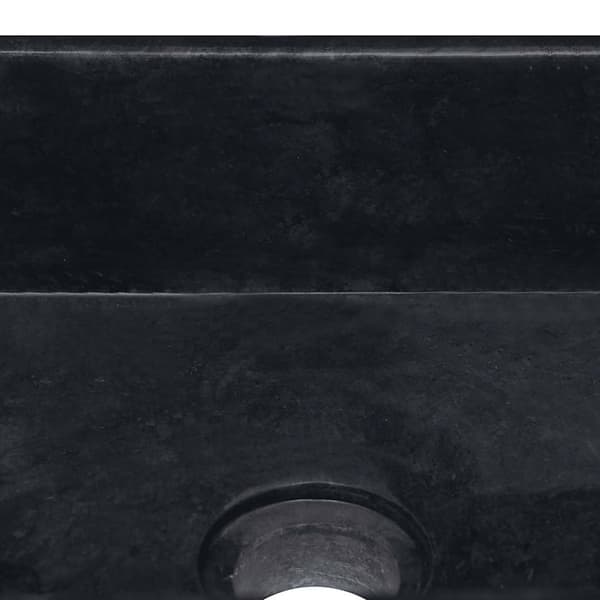vidaXL Handfat, svart, 30 x 30 x 13 cm, marmor