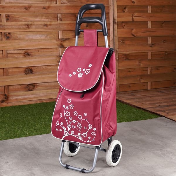 Ostoskärryt laukulla bordeaux 30 l