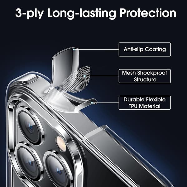 TRANSPARENT ETUI TIL IPHONE 14 PRO 6.1'
