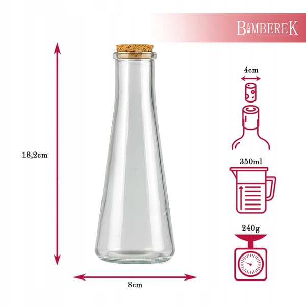 Set med 5 glasflaskor för vinlikörer UNIK STYLISK hempresent