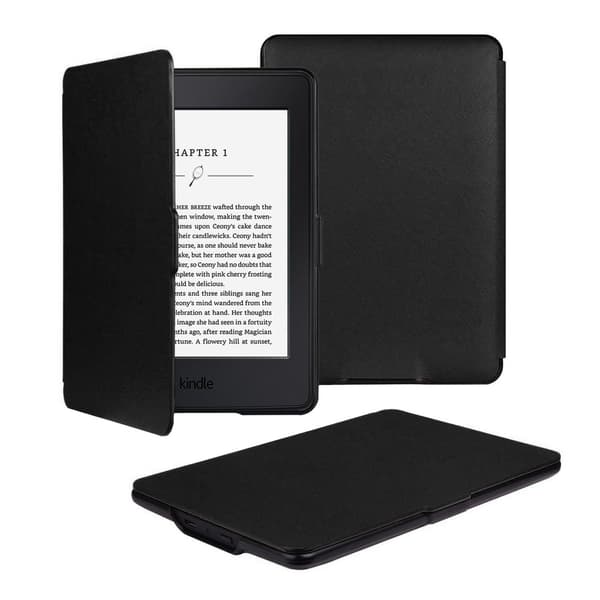 Remfodral för Kindle Paperwhite 1/2/3 (svart)