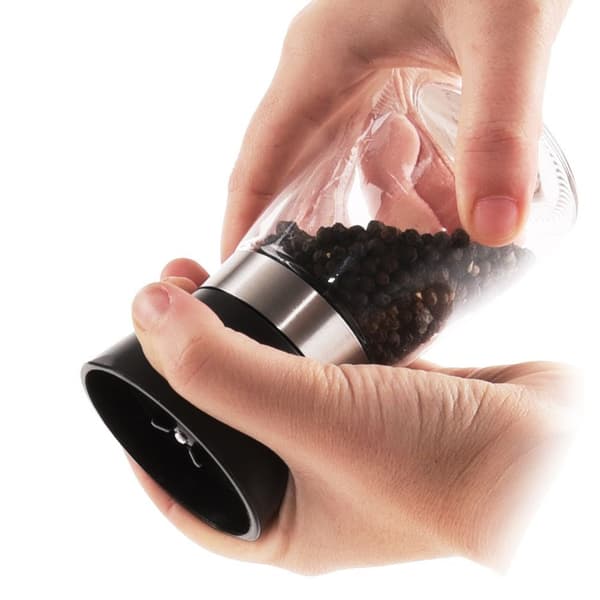 Peber- og saltkværn i glas 13 cm