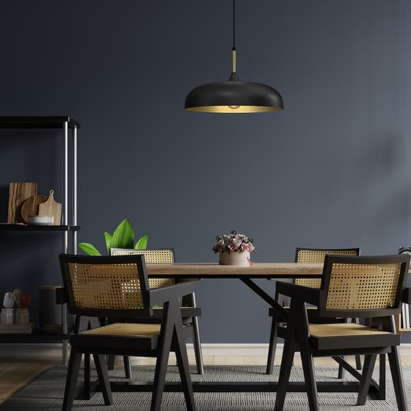 HÆNGELAMPE LINCOLN 1 E27 SORT MILAGRO MLP7898