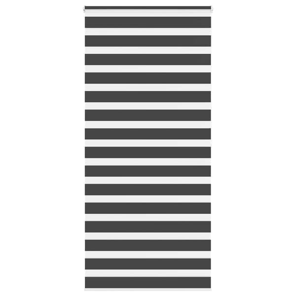 vidaXL zebragardin, sort, stofbredde 110,9 cm, polyester