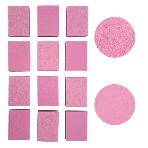 Mini nagellackblock rosa 100/180 polermaskin 50 st.