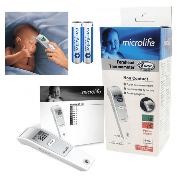 Microlife NC 150 kontaktlös termometer och batterier utan fodral