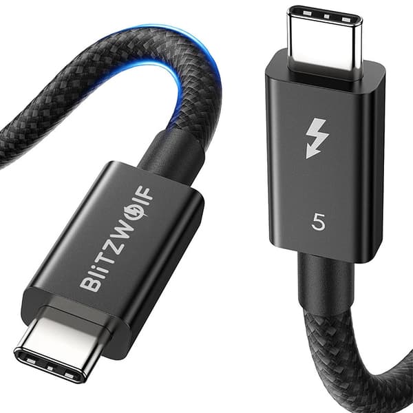 BlitzWolf BW-HDC8 240W USB-C til USB-C kabel, 1,5m (sort)