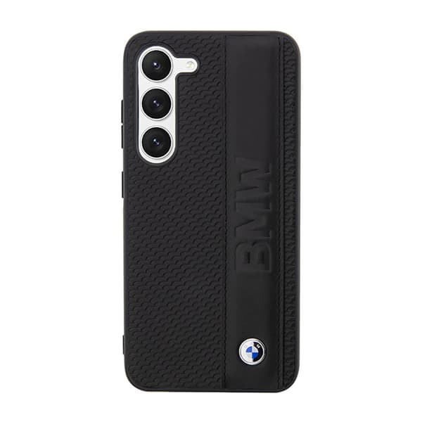 BMW Læder Tekstureret & Stribet - Samsung Galaxy S23+ Etui (Sort)