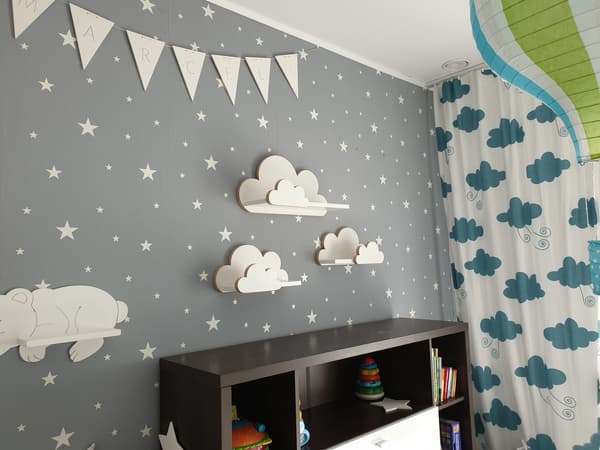 Molnhyllor Set med 3 MOLI-Elegance