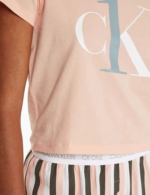 CALVIN KLEIN DAME ORANGE LOGO M TIA PYJAMAS