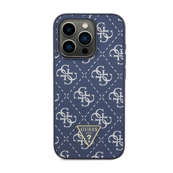Guess 4G Triangle Metal Logo - iPhone 15 Pro-skal (Blå)