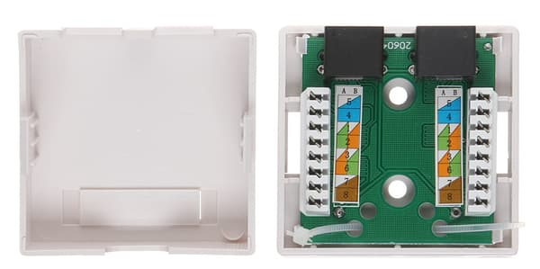 RJ45-2G2 DOBBELT TERMINALSTIKKANAL