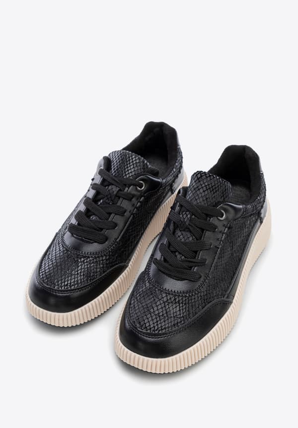 Wittchen Dames Sort Øko-læder Sneakers