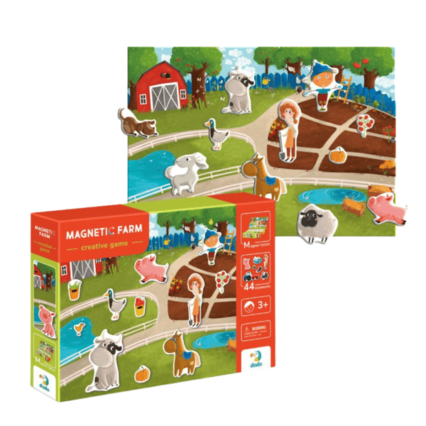 MAGNETISK SPIL "FARM" MEGA SÆT MAGNETISK BRÆT 44 DELE MAGNETER 200260