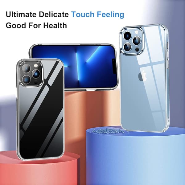 SILIKONEETUG TIL APPLE IPHONE 13 PRO TRANSPARENT HOLDBART A2483 A2636