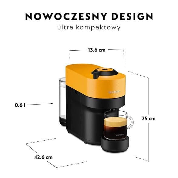 De'Longhi Nespresso Vertuo Pop kapsulekaffemaskine gul