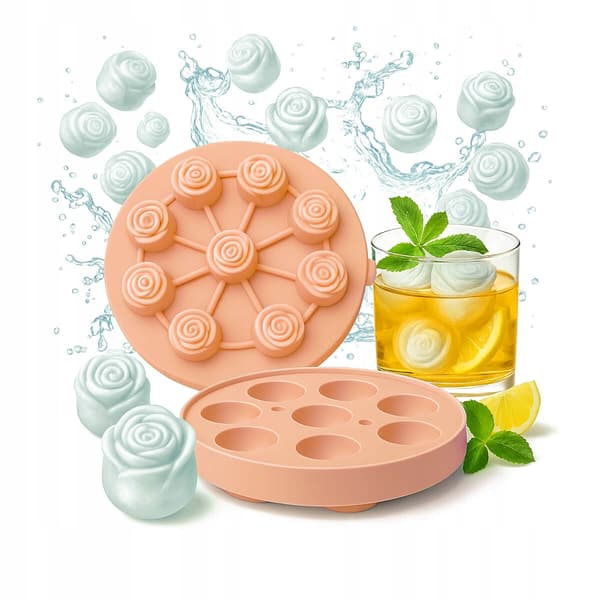 4x SILIKONE ISTERTNINGFORM ROSE 3D Chokoladeisforme