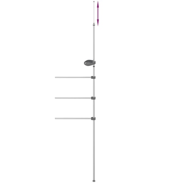 vidaXL Pyyheteline, 47x280 cm, Alumiini