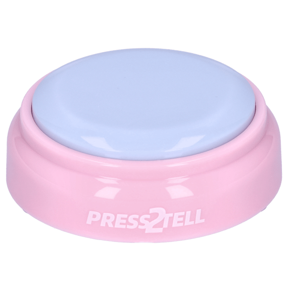 Press-2-Tell inspelningsknapp blå rosa