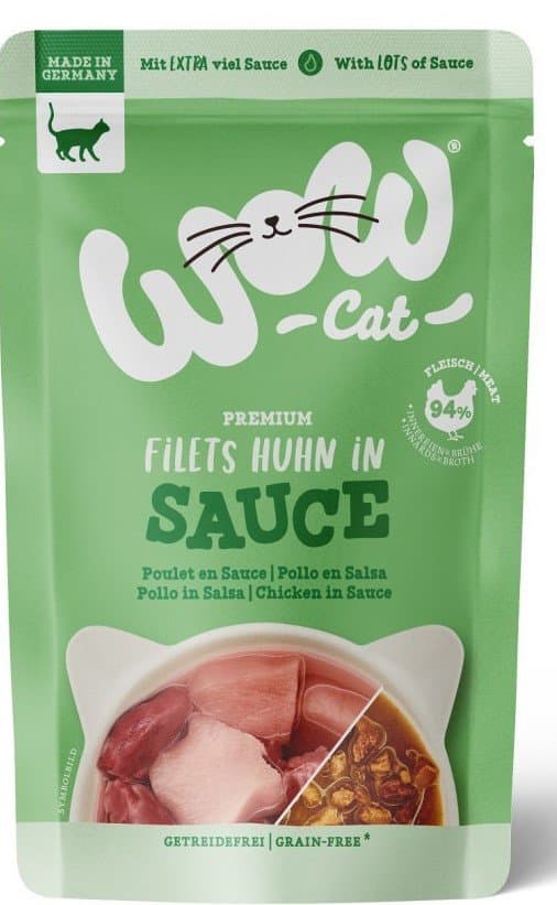 WOW | Vådfoder til katte | 85 g pose - Kyllingefilet 85 g