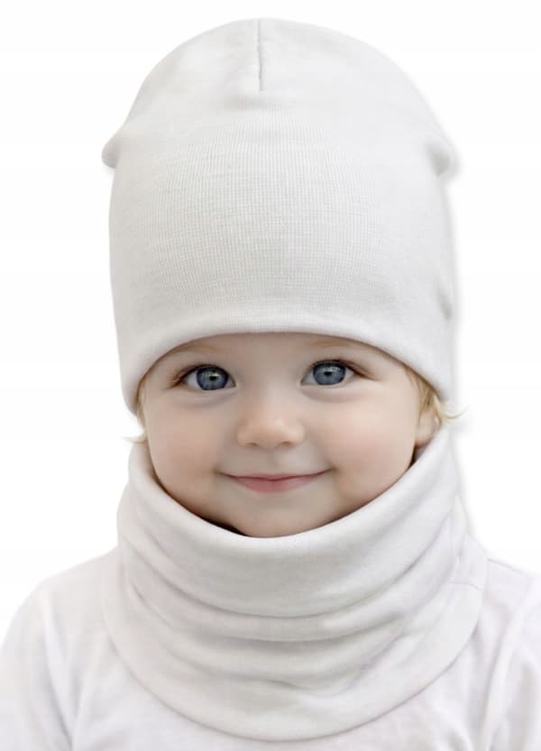 Set MÖSSA + HALSDUK 56-68 babyset 34/38 VÅRVIT