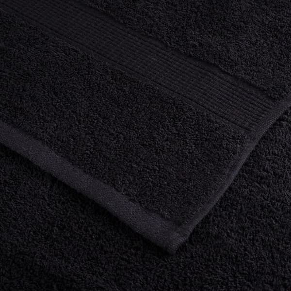 vidaXL Premium Håndklæder SOLUND, 2 stk., sort, 30x30 cm, 600 g/cm²
