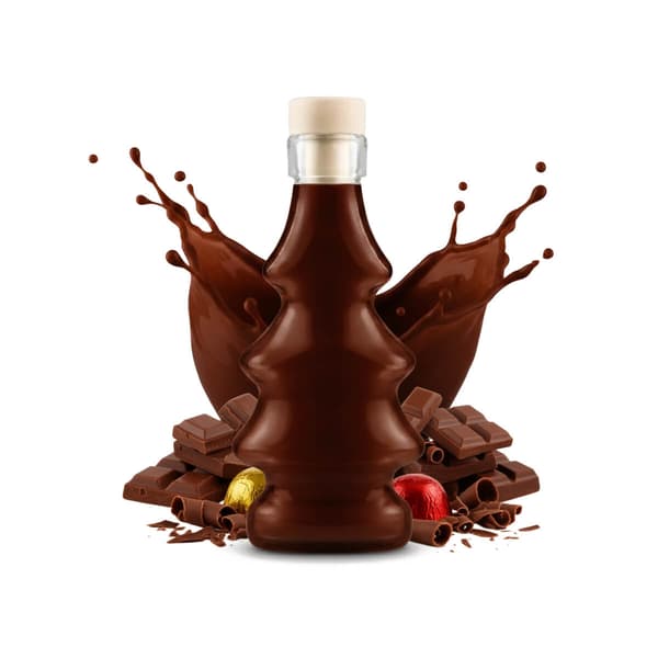 JULFLASKA 3D JULGRAN 100ml GLASFLASKOR FÖR PRESENTLIKÖRER JUICE
