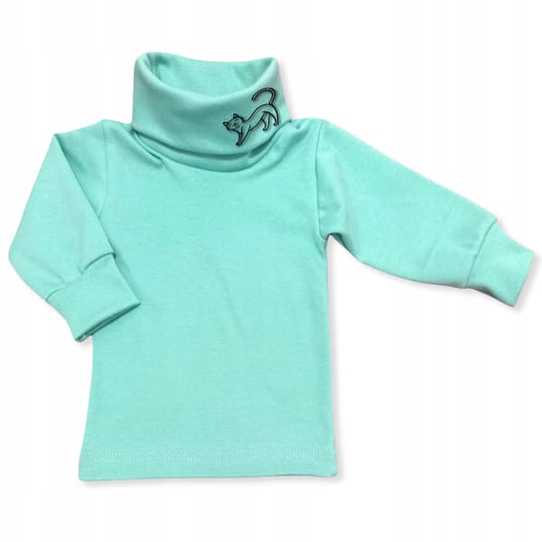 Børne TURTLENECK 128 SWEATSHIRT Børne T-SHIRT med print MINT